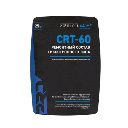 GLIMS®CRT-60 Complies with GOST R 56378-2015 (class R4) Repair composition of thixotropic type